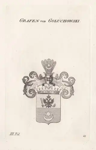 Grafen von Goluchowski. - Wappen Adel coat of arms Heraldik heraldry