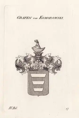 Grafen von Komorowski. - Wappen Adel coat of arms Heraldik heraldry