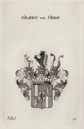 Grafen von Oedt - Wappen Adel coat of arms Heraldik heraldry