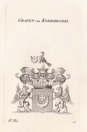 Grafen von Koziebrozki. - Wappen Adel coat of arms Heraldik heraldry