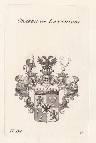 Grafen von Lanthieri. - Wappen Adel coat of arms Heraldik heraldry