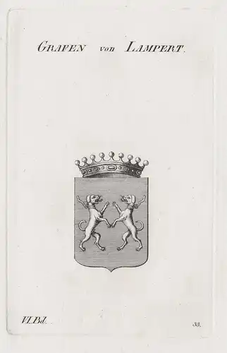Grafen von Lampert - Wappen Adel coat of arms Heraldik heraldry
