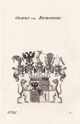 Grafen von Krukowieki. - Wappen Adel coat of arms Heraldik heraldry