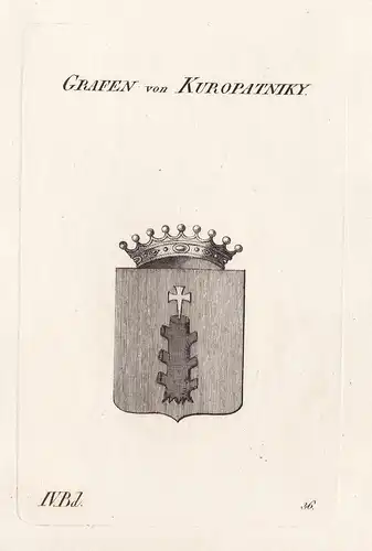 Grafen von Kuropatniky. - Kuropatnicki Wappen Adel coat of arms Heraldik heraldry