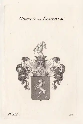 Grafen von Leutrum. - Wappen Adel coat of arms Heraldik heraldry