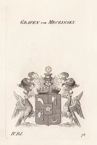 Grafen von Meczinsky. - Wappen Adel coat of arms Heraldik heraldry