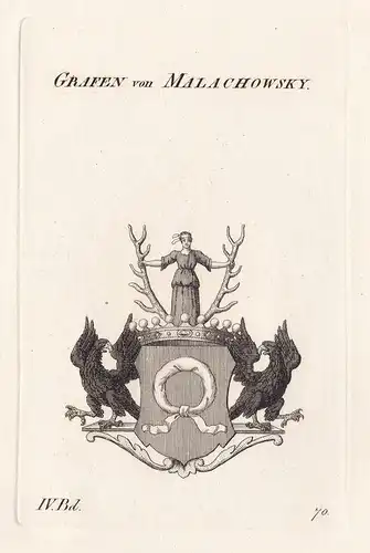 Grafen von Malachowsky. - Malachowski Wappen Adel coat of arms Heraldik heraldry