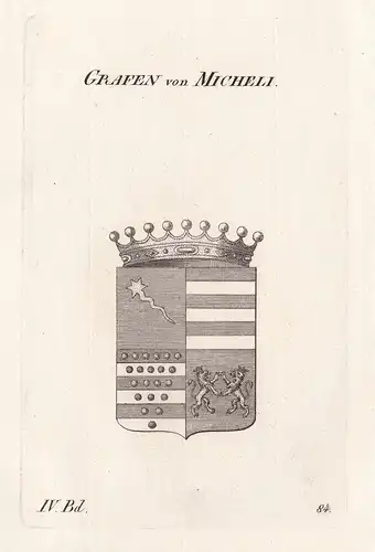 Grafen von Micheli. - Wappen Adel coat of arms Heraldik heraldry