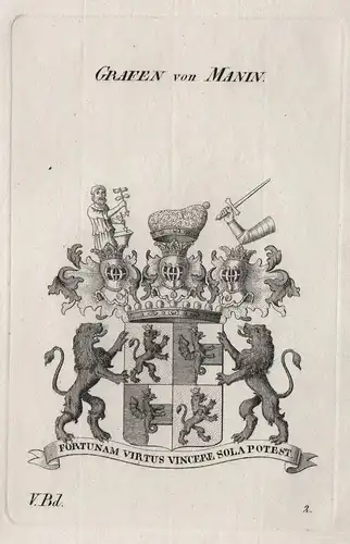 Grafen von Manin - Wappen Adel coat of arms Heraldik heraldry