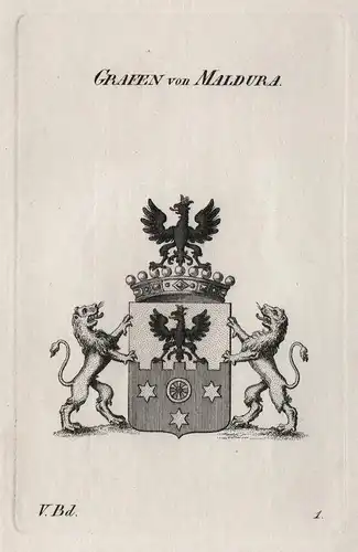 Grafen von Maldura - Wappen Adel coat of arms Heraldik heraldry
