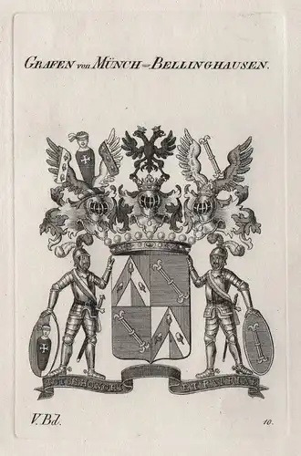 Grafen von Münch-Bellinghausen - Wappen Adel coat of arms Heraldik heraldry