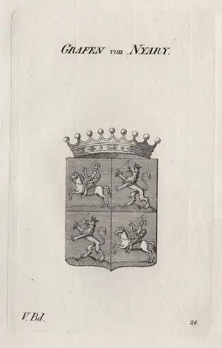 Grafen von Nyary - Wappen Adel coat of arms Heraldik heraldry
