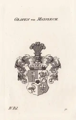 Grafen von Mniszech. - Wappen Adel coat of arms Heraldik heraldry