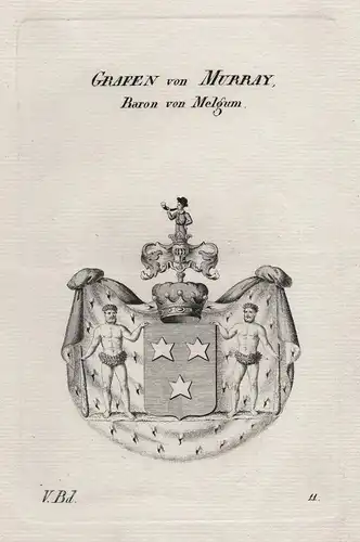 Grafen von Murray, Baron von Melgum - Wappen Adel coat of arms Heraldik heraldry