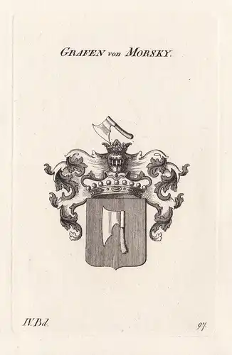 Grafen von Morsky. - Morski Wappen Adel coat of arms Heraldik heraldry