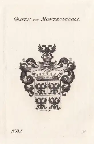 Grafen von Montecuccoli. - Wappen Adel coat of arms Heraldik heraldry