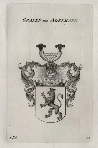 Grafen von Adelmann - Adelmann von Adelmannsfelden Wappen Adel coat of arms Heraldik heraldry