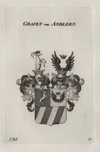 Grafen von Andlern - Wappen Adel coat of arms Heraldik heraldry