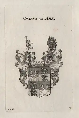Grafen von Arz. - Wappen Adel coat of arms Heraldik heraldry