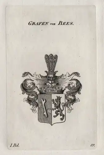 Grafen von Bees - Wappen Adel coat of arms Heraldik heraldry