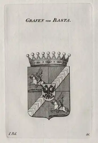 Grafen von Basta - Wappen Adel coat of arms Heraldik heraldry