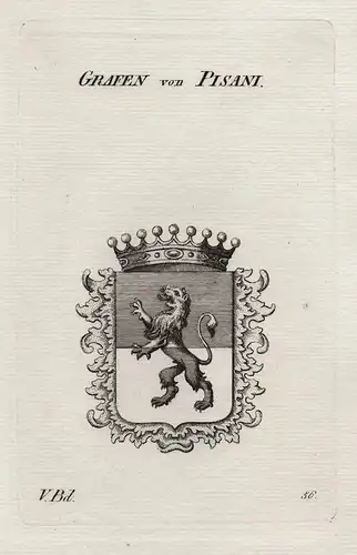 Grafen von Pisani - Wappen Adel coat of arms Heraldik heraldry