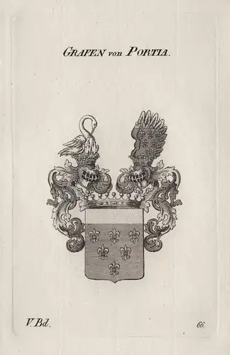 Grafen von Portia - Porcia Portia Porzia Wappen Adel coat of arms Heraldik heraldry