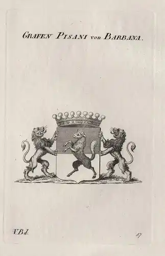 Grafen von Pisani von Barbana - Wappen Adel coat of arms Heraldik heraldry