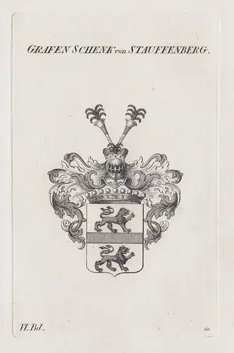 Grafen Schenk von Stauffenberg - Wappen Adel coat of arms Heraldik heraldry