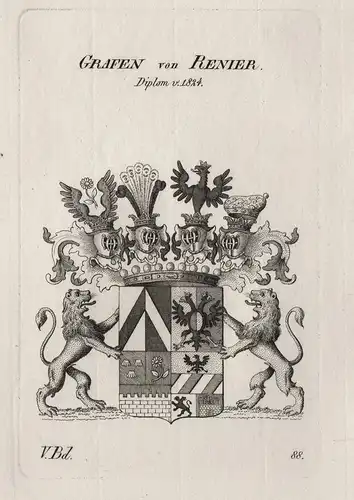 Grafen von Renier - Wappen Adel coat of arms Heraldik heraldry