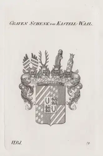 Grafen Schenk von Kastell-Waal - Schenk von Castell Waal Wappen Adel coat of arms Heraldik heraldry