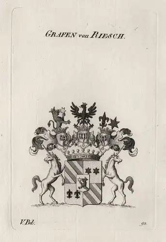 Grafen von Riesch - Wappen Adel coat of arms Heraldik heraldry