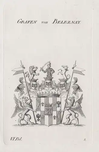 Grafen von Beleznay - Wappen Adel coat of arms Heraldik heraldry