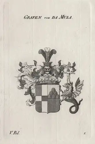 Grafen von Da Mula - Wappen Adel coat of arms Heraldik heraldry