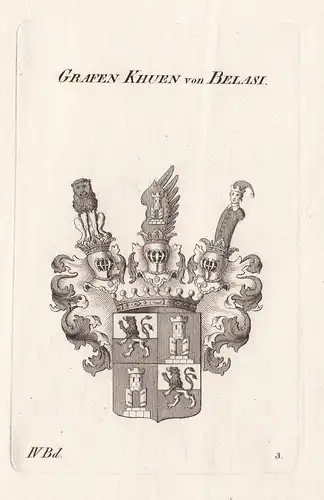 Grafen Khuen von Belasi. - Wappen Adel coat of arms Heraldik heraldry