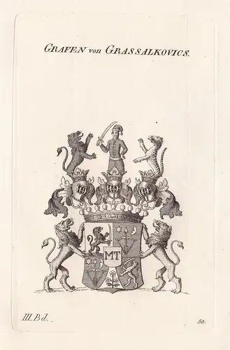 Grafen von Grassalkovics. - Grassalkovich Wappen Adel coat of arms Heraldik heraldry