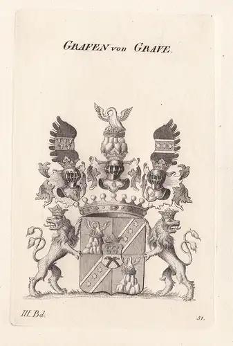 Grafen von Grave. - Graeve Wappen Adel coat of arms Heraldik heraldry