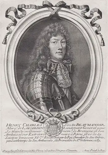Henry Charles Sire de Beaumanoir... - Charles Henri de Beaumanoir Lavardin (1644-1701) Portrait