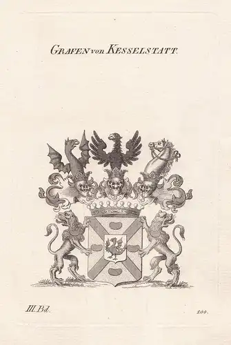 Grafen von Kesselstatt. - Wappen Adel coat of arms Heraldik heraldry