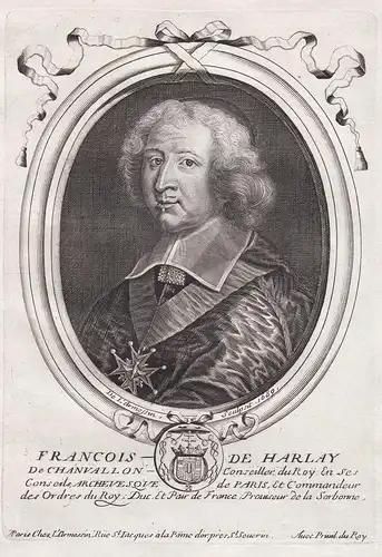Francois de Harlay... - Francois de Harlay Champvallon (1625-1695) archbishop Paris Portrait