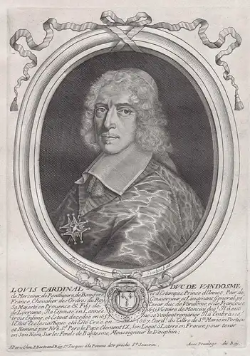 Louis Cardinal duc de Vandosme... - Louis II de Vendome (1612-1669) Bourbon Mercoeur Etampes Penthievre Cardin