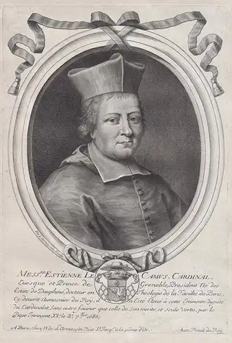 Messre. Estienne le Camus, Cardinal... - Etienne le Camus (1632-1707) cardinal Grenoble Portrait