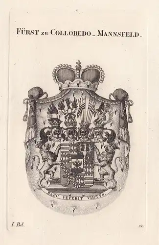 Fürst zu Colloredo_Mannsfeld. - Colloredo-Mannsfeld Wappen Adel coat of arms Heraldik heraldry