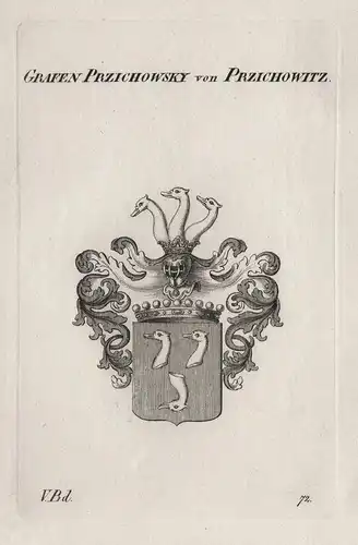 Grafen Przichowsky von Przichowitz - Wappen Adel coat of arms Heraldik heraldry