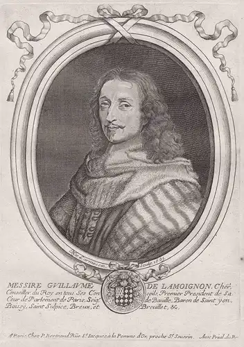 Messire Guillaume de Lamoignon... - Guillaume I de Lamoignon (1617-1677) Chateau de Courson marquis Basville P