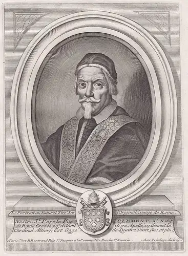 Nostre St. Pere le Pape Clement Xe.... - Clemens X (1590-1676) Papst Pope Emilio Altieri Portrait