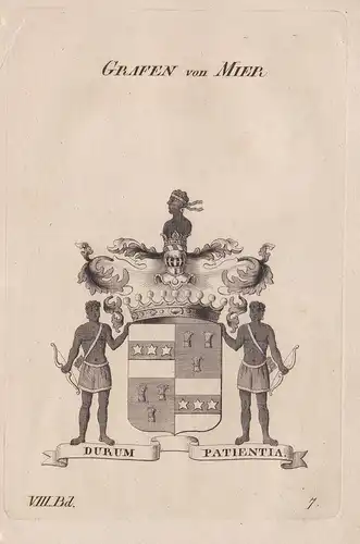 Grafen von Mier. - Wappen Adel coat of arms Heraldik heraldry