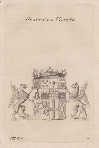 Grafen von Ugarte. - Wappen Adel coat of arms Heraldik heraldry