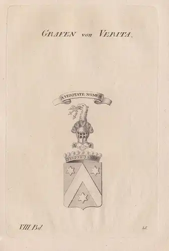 Grafen von Verita. - Wappen Adel coat of arms Heraldik heraldry