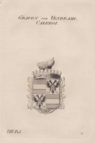 Grafen von Vendrami-Calergi. - Vendramin Calergi Wappen Adel coat of arms Heraldik heraldry